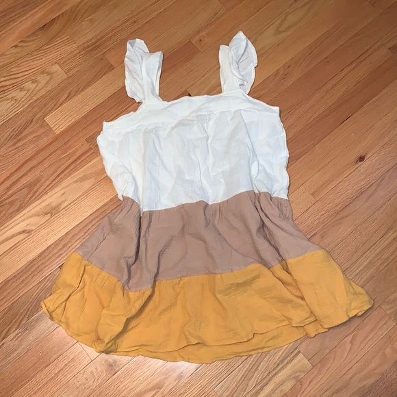 Amazon Fashion NWOT❗️Colorblock Tired Ruffle Dress - Picture 2 of 9